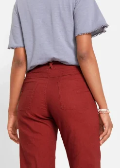 Damen bonprix Bekleidung·Kleider|Hosen|3/4 Hose aus Baumwoll-Leinen-Mix
