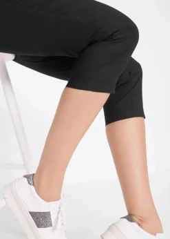 Damen bonprix Bekleidung·Kleider|Hosen|3/4- Hose mit Bindeband