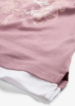 Damen bonprix Shirts & Tops|2 in 1 Baumwoll-Shirt, 3/4-Arm