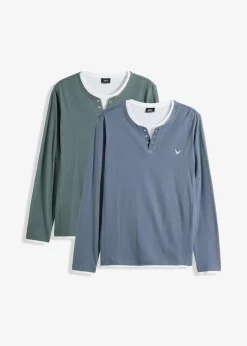 Best 2 in 1 Shirt (2er Pack), Langarm Herren Shirts & Polos|Basics