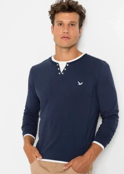 Sale 2 in 1 Shirt (2er Pack), Langarm Herren Große Größen|Basics