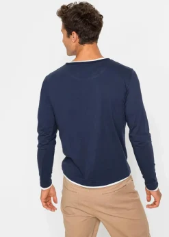 Sale 2 in 1 Shirt (2er Pack), Langarm Herren Große Größen|Basics