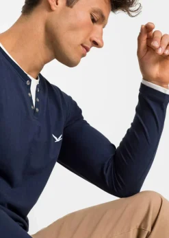 Sale 2 in 1 Shirt (2er Pack), Langarm Herren Große Größen|Basics
