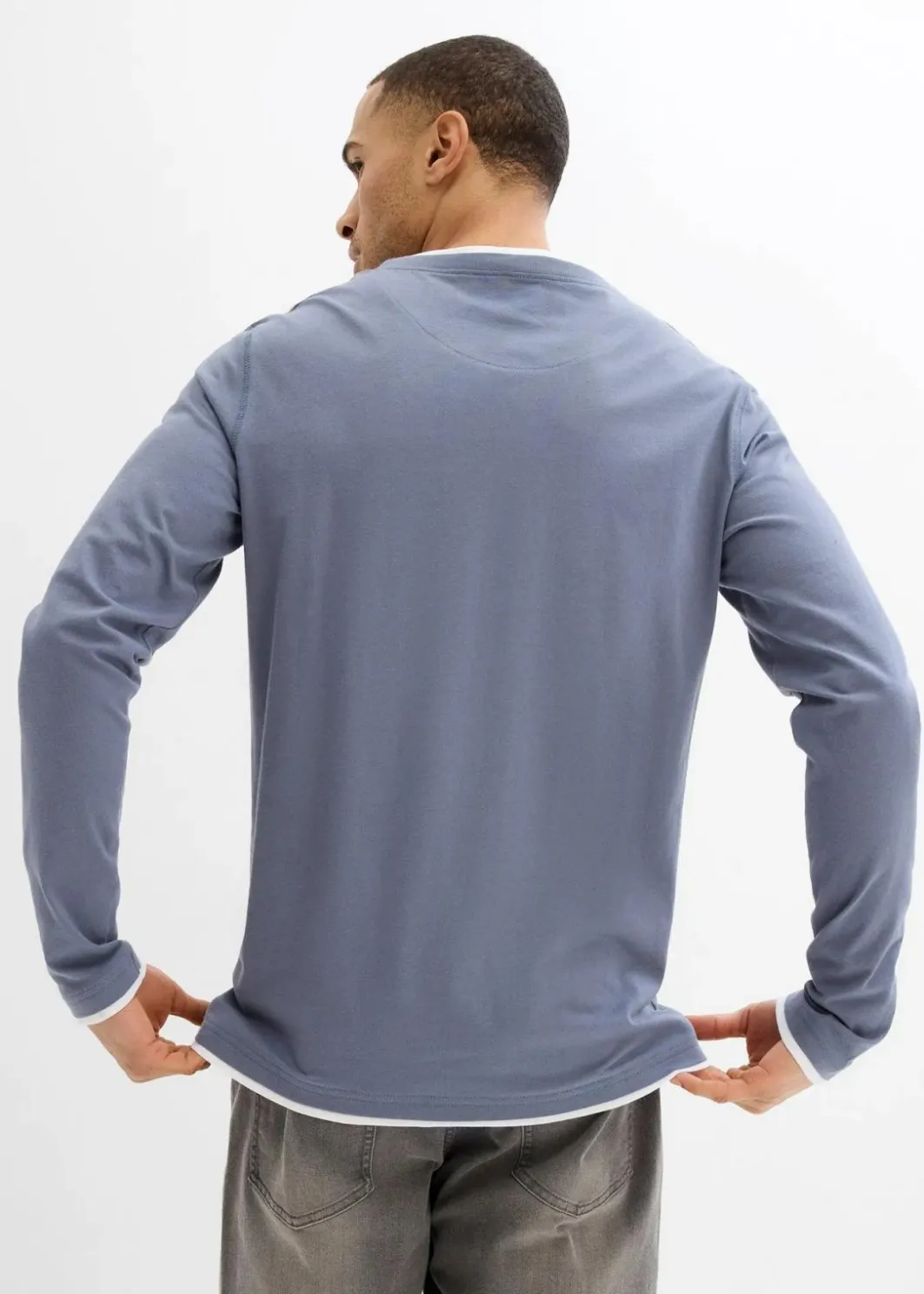 Herren bonprix Shirts & Polos|Basics|2 in 1 Shirt (2er Pack), Langarm