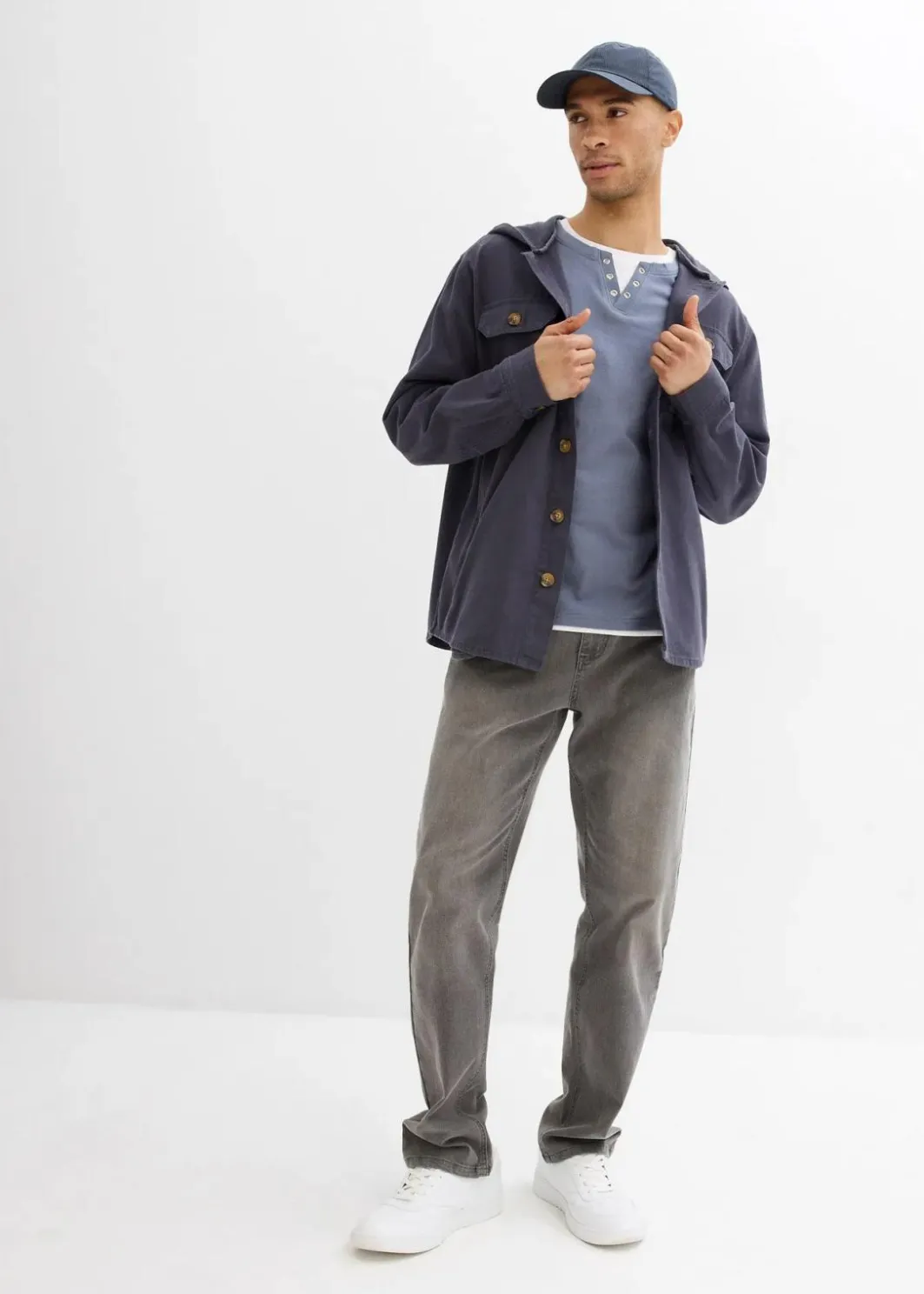 Herren bonprix Shirts & Polos|Basics|2 in 1 Shirt (2er Pack), Langarm