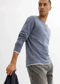 Herren bonprix Shirts & Polos|Basics|2 in 1 Shirt (2er Pack), Langarm