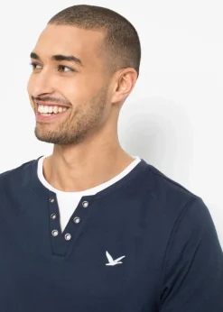 Herren bonprix Große Größen|Basics|2 in 1 Shirt, Kurzarm (2er Pack)