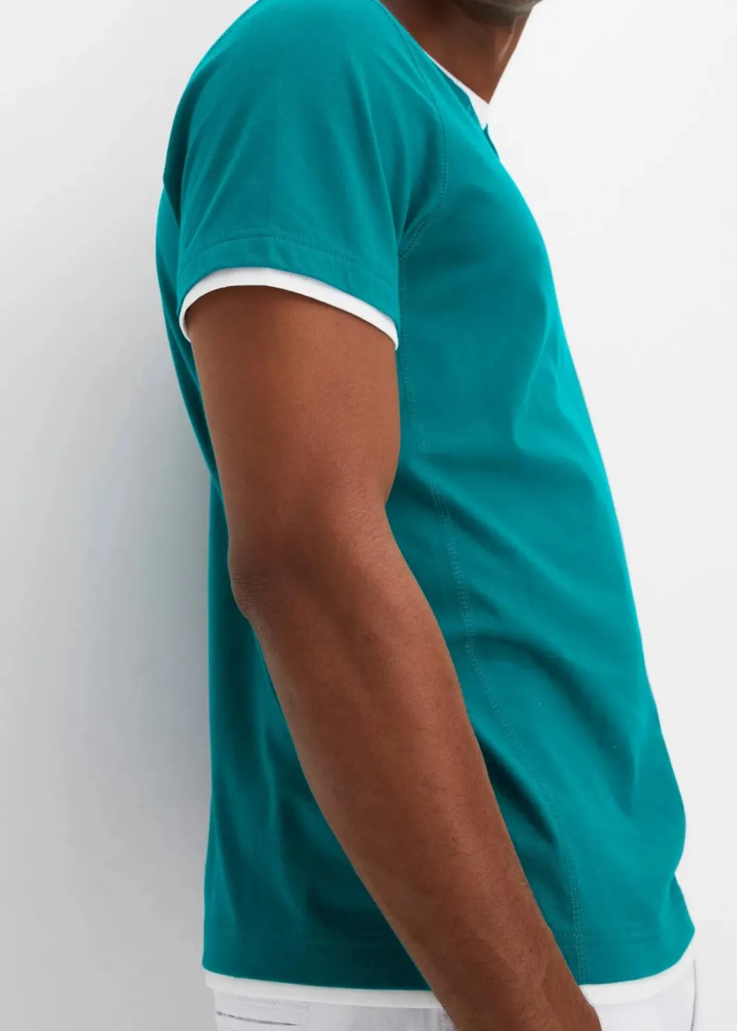 Herren bonprix Shirts & Polos|Basics|2 in 1 Shirt, Kurzarm (2er Pack)