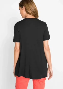 2 in 1 Shirt mit V-Ausschnitt, kurzarm Damen Shirts & Tops|Nachhaltigere Materialien