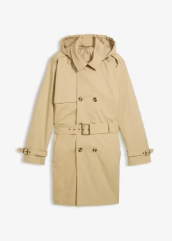 2 in 1 Trenchcoat mit abnehmbarer Kapuze, wasserabweisend Herren Große Größen|Jacken & Mäntel