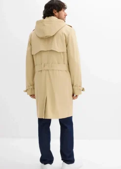 2 in 1 Trenchcoat mit abnehmbarer Kapuze, wasserabweisend Herren Große Größen|Jacken & Mäntel