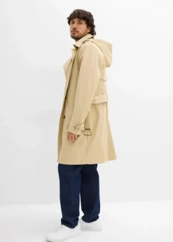 2 in 1 Trenchcoat mit abnehmbarer Kapuze, wasserabweisend Herren Große Größen|Jacken & Mäntel
