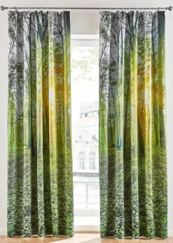 bonprix Vorhänge|Abdunkelnder Vorhang mit Wald Motiv (1er Pack)
