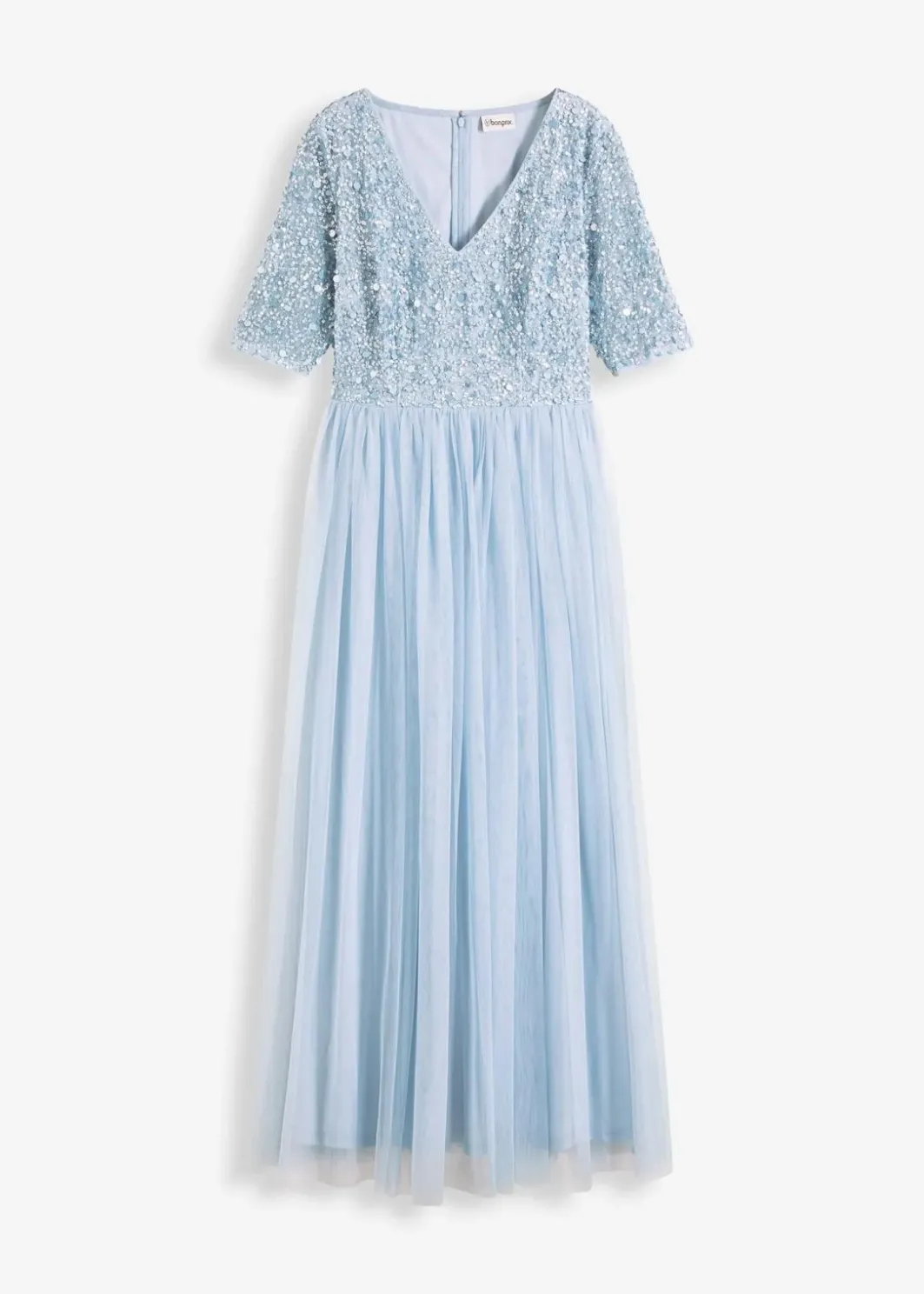 Sale Abendkleid aus zartem Tüll mit Paillettenstickerei Damen Kleider|Festliche Mode