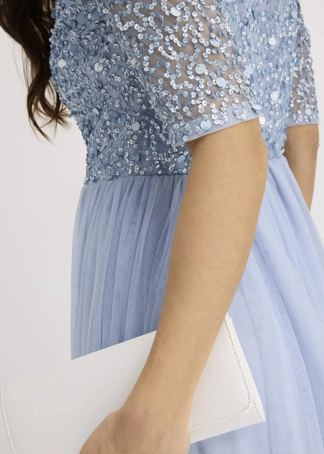 Sale Abendkleid aus zartem Tüll mit Paillettenstickerei Damen Kleider|Festliche Mode