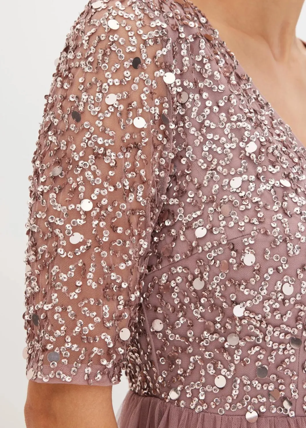 Clearance Abendkleid aus zartem Tüll mit Paillettenstickerei Damen Kleider|Festliche Mode