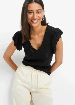 Damen bonprix Strickmode|Shirts & Tops|Ajour knit Shirt