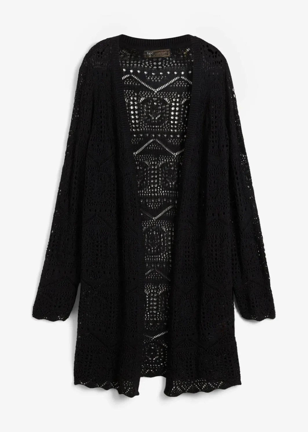 Damen bonprix Pullover & Strickjacken|Bekleidung·Jeans|Ajour Longstrickjacke