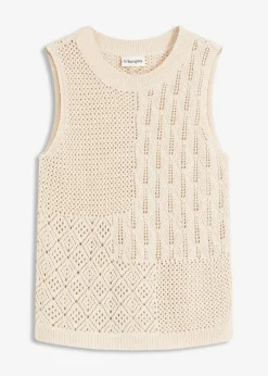 Damen bonprix Bekleidung·Umstandsmode|Strickmode|Ajour Stricktop mit metallisierenden Fasern