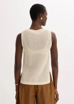 Damen bonprix Bekleidung·Umstandsmode|Strickmode|Ajour Stricktop mit metallisierenden Fasern