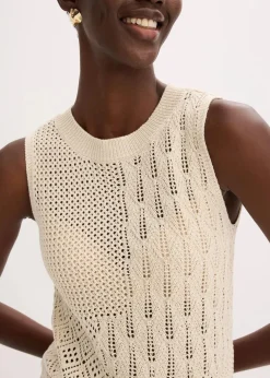 Damen bonprix Bekleidung·Umstandsmode|Strickmode|Ajour Stricktop mit metallisierenden Fasern