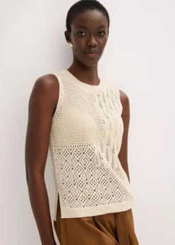 Damen bonprix Bekleidung·Umstandsmode|Strickmode|Ajour Stricktop mit metallisierenden Fasern