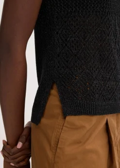 Damen bonprix Bekleidung·Umstandsmode|Strickmode|Ajour Stricktop mit metallisierenden Fasern