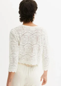 Damen bonprix Pullover & Strickjacken|Bekleidung·Jeans|Ajour-Bolero