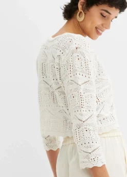 Damen bonprix Pullover & Strickjacken|Bekleidung·Jeans|Ajour-Bolero