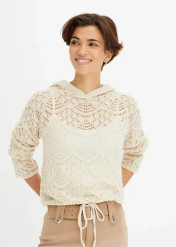Damen bonprix Strickmode|Pullover & Strickjacken|Ajour-Pullover