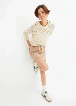 Damen bonprix Strickmode|Pullover & Strickjacken|Ajour-Pullover