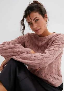Damen bonprix Bekleidung·Umstandsmode|Strickmode|Ajour-Pullover