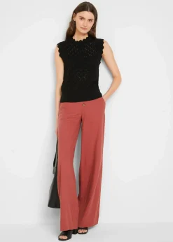 Damen bonprix Bekleidung·Umstandsmode|Bekleidung·Jeans|Ajour-Pullunder aus Baumwoll-Mix