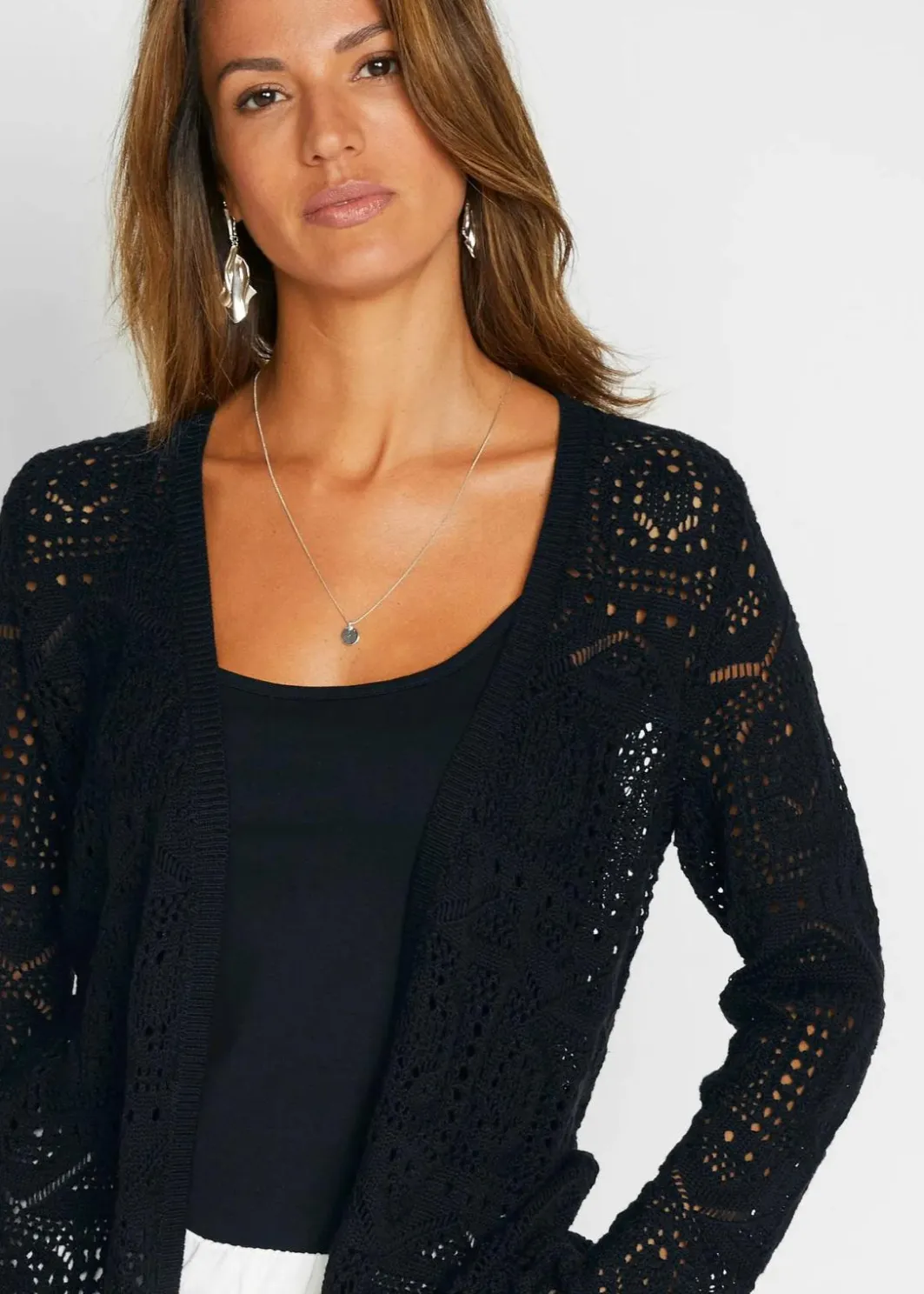 Ajour-Strickjacke Damen Bekleidung·Umstandsmode|Strickmode