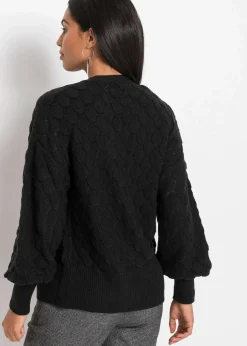 Damen bonprix Bekleidung·Umstandsmode|Strickmode|Ajour-Strickjacke