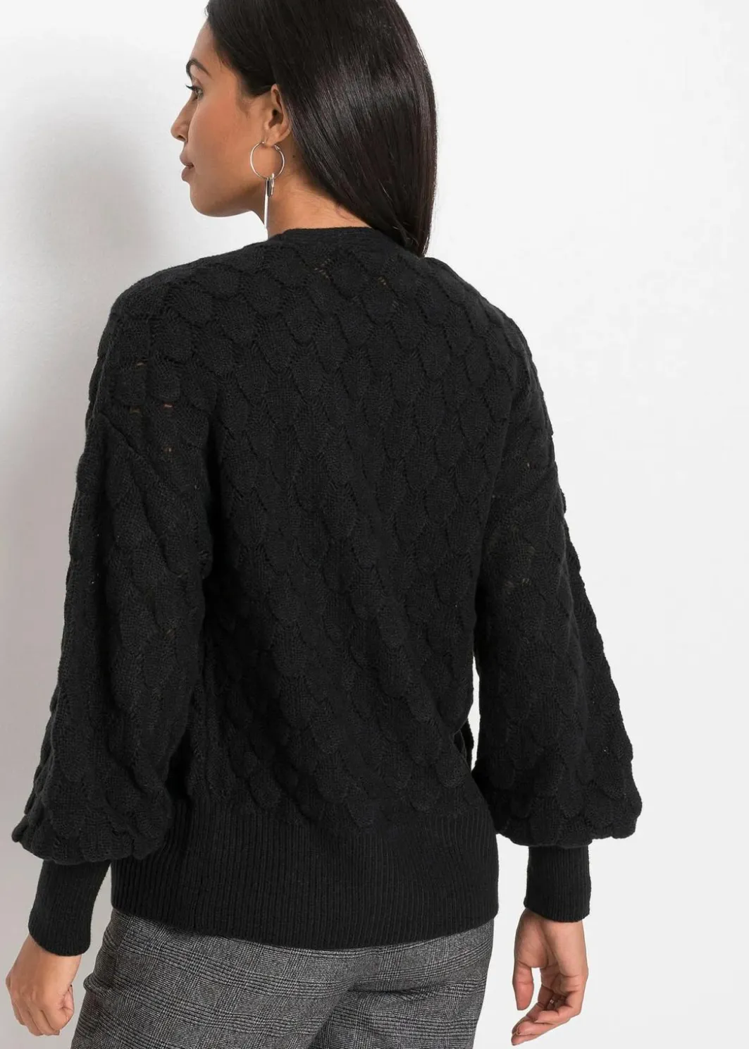 Damen bonprix Bekleidung·Umstandsmode|Strickmode|Ajour-Strickjacke