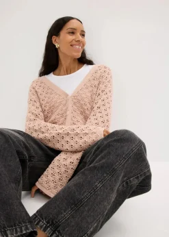 Online Ajour-Strickjacke Damen Bekleidung·Umstandsmode|Pullover & Strickjacken