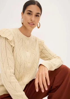 Ajour-Strickjacke aus Baumwolle Damen Bekleidung·Umstandsmode|Bekleidung·Jeans