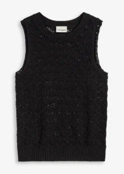 Damen bonprix Strickmode|Shirts & Tops|Ajour-Top