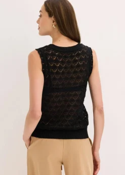 Damen bonprix Strickmode|Shirts & Tops|Ajour-Top
