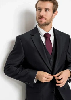 Herren bonprix Große Größen|Anzüge & Sakkos|Anzug mit Weste und Krawatte (4-tlg. Set), Regular Fit