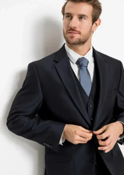 New Anzug mit Weste und Krawatte (4-tlg. Set), Regular Fit Herren Anzüge & Sakkos|Große Größen