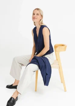 Online Anzugweste aus Viskose-Mix Damen Bekleidung·Hosen|Jacken & Mäntel