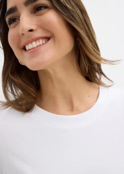 Damen bonprix Bekleidung·Röcke|Nachhaltigere Materialien|3/4-Armshirt mit reiner Bio-Baumwolle
