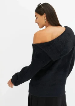 Best Asymmetrischer Off-Shoulder Pullover Damen Bekleidung·Umstandsmode|Strickmode