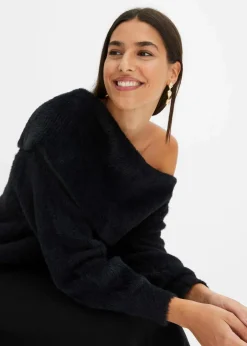 Best Asymmetrischer Off-Shoulder Pullover Damen Bekleidung·Umstandsmode|Strickmode