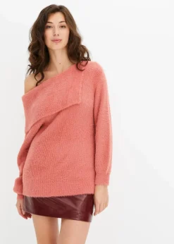 Damen bonprix Bekleidung·Umstandsmode|Strickmode|Asymmetrischer Off-Shoulder Pullover