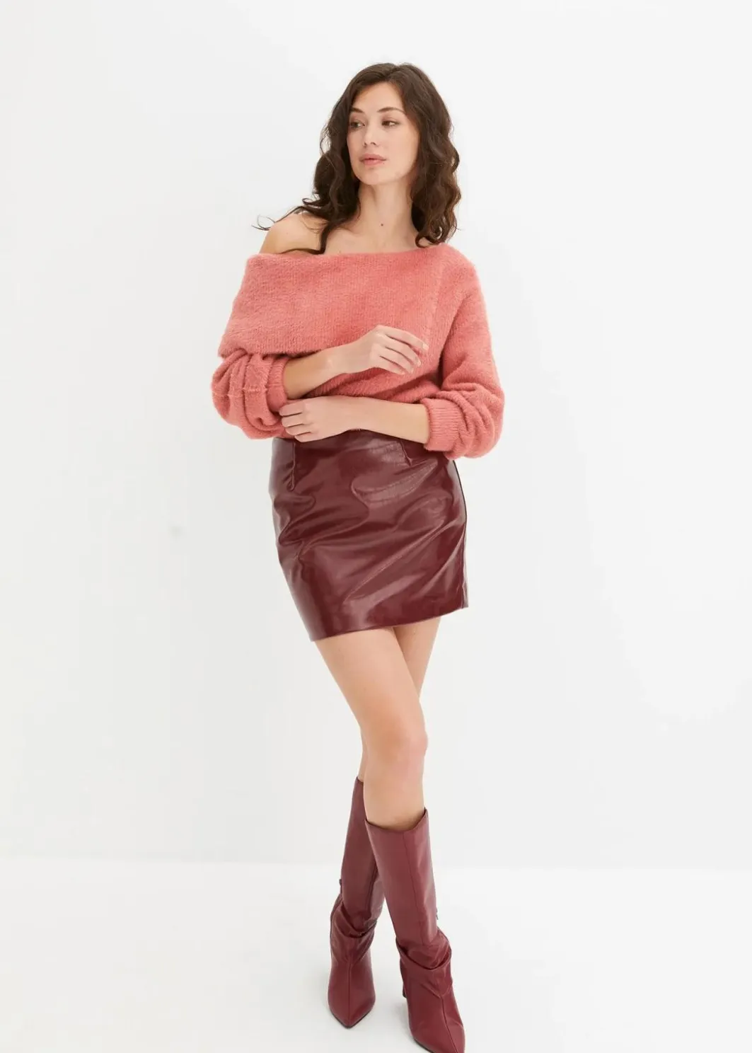 Damen bonprix Bekleidung·Umstandsmode|Strickmode|Asymmetrischer Off-Shoulder Pullover