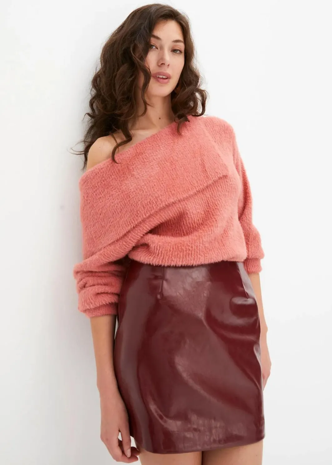 Damen bonprix Bekleidung·Umstandsmode|Strickmode|Asymmetrischer Off-Shoulder Pullover