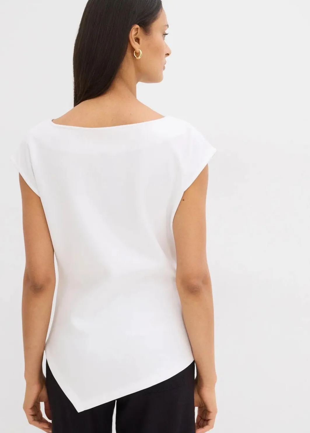 Clearance Asymmetrisches Top aus bequemem Scuba Damen Shirts & Tops